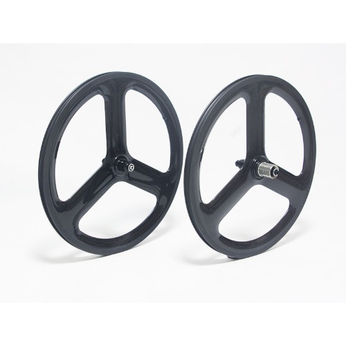 Full Carbon Tri-Spoke 451/20&quot; Mini Velo Wheel set (Type 1)