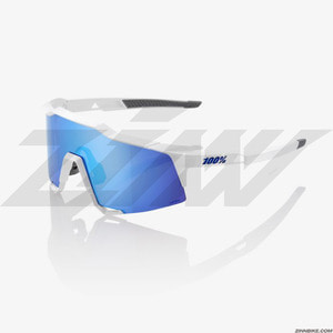 100% SPEEDCRAFT LL Cycling Goggles (Matte White/Hiper Blue Multilayer Mirror) 61001-000-75