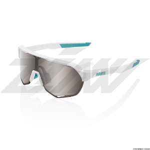 100% S2 Long Cycling Goggles (BORA Hans Grohe Team White/HiPER Silver Mirror Lens) 61003-331-76