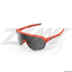 100% S2 Long Cycling Goggles (Soft Tact Coral/Smoke Lens)