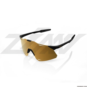 100% HYPERCRAFT Cycling Goggles (Matte Black/Soft Gold Mirror Lens)61039-019-69