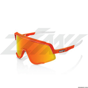 100% GLENDALE Cycling Goggles (Soft Tact Neon Orange/HiPER Red Multilayer Mirror Lens) 61033-412-01