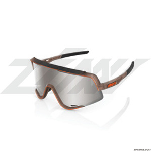 100% GLENDALE Cycling Goggles (Matte Translucent Brown Fade/HiPER Silver Mirror Lens) 61033-404-01
