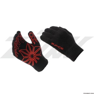 SUPACAZ Knit Cycling Gloves (Black&amp;Red/KG-02)