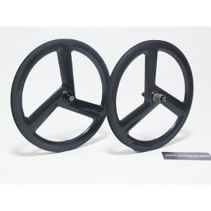 Full Carbon Tri-Spoke 451/20&quot; Mini Velo Wheel set (Type 2)